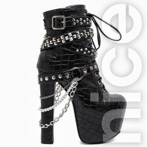 ANEIKEH PLATFORM MOTORCYCLE BOOTIES